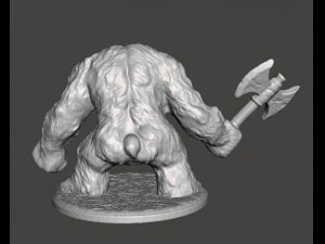 WEREBEAR CREATURE MINIATURE MODEL FOR FANTASY GAMES DnD AND RPG 3D Print Model