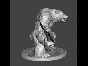 WEREBEAR CREATURE MINIATURE MODEL FOR FANTASY GAMES DnD AND RPG Modelo de impresión 3D