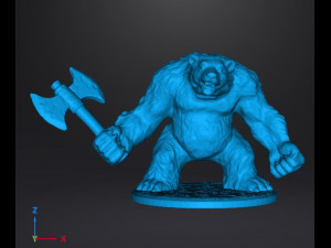 WEREBEAR CREATURE MINIATURE MODEL FOR FANTASY GAMES DnD AND RPG Modelo de impresión 3D