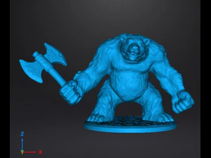 WEREBEAR CREATURE MINIATURE MODEL FOR FANTASY GAMES DnD AND RPG 3D Print Model