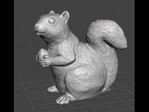 SQUIRREL CUTE REALISTIC FIGURE MODEL ANIMAL CREATURE ORNAMENT WILDLIFE 3D Print Model