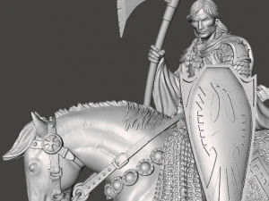 DEALER OF DEATH ON HORSE ART FIGURE STATUE DIORAMA MODEL FANTASY COLLECTIBLE 3D Print Model