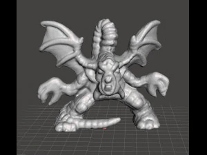 JABBERWOCK OBJ FIGURA IN PVC MOSTRO IN MINIATURA GIOCATTOLO IN PLASTICA ANNI '90 Modello di stampa 3D