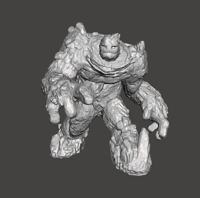 STONE GOLEM MINIATURE MODEL FOR FANTASY GAMES DND RPG 3D Print Model .c4d .max .obj .3ds .fbx .stl .blend 