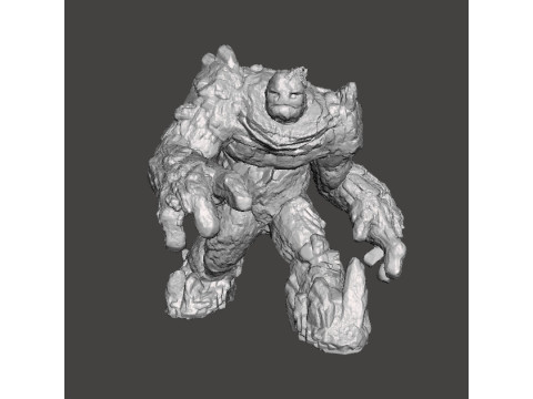 STONE GOLEM MINIATURE MODEL FOR FANTASY GAMES DND RPG 3Dプリントモデル