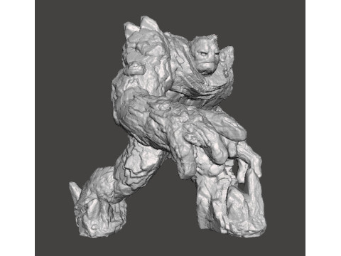 STONE GOLEM MINIATURE MODEL FOR FANTASY GAMES DND RPG Modello di stampa 3D