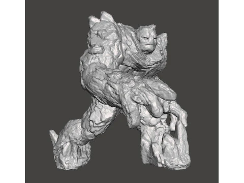STONE GOLEM MINIATURE MODEL FOR FANTASY GAMES DND RPG 3D Print Model