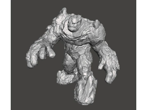 STONE GOLEM MINIATURE MODEL FOR FANTASY GAMES DND RPG 3D Print Model