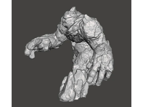 STONE GOLEM MINIATURE MODEL FOR FANTASY GAMES DND RPG 3D Print Model