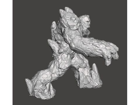 STONE GOLEM MINIATURE MODEL FOR FANTASY GAMES DND RPG Modello di stampa 3D