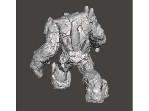 STONE GOLEM MINIATURE MODEL FOR FANTASY GAMES DND RPG Modello di stampa 3D