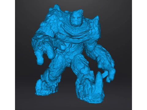 STONE GOLEM MINIATURE MODEL FOR FANTASY GAMES DND RPG 3D Print Model