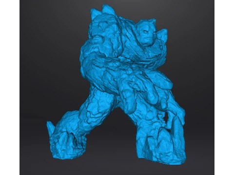 STONE GOLEM MINIATURE MODEL FOR FANTASY GAMES DND RPG 3D Print Model