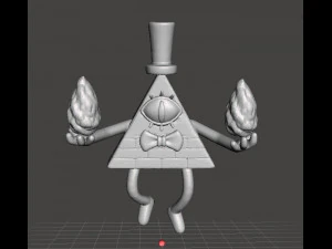 GRAVITY FALLS BILL CIPHER VINTAGE FIGURE MODEL STATUE EVIL 3D Print Model