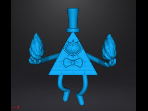 GRAVITY FALLS BILL CIPHER VINTAGE FIGURE MODEL STATUE EVIL Model do druku 3D