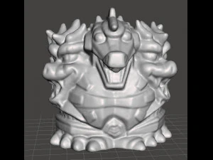 SD MECHA KING GHIDORAH 1992 PVC VINTAGE FIGURE 15 POLLICI CHIBI SUPER DEFORMATO Modello di stampa 3D