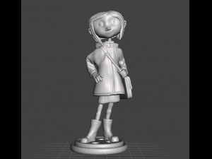 CORALINE FIGURE MODEL ART STATUE MOVIE INSPIRED CHARACTER 3D-printmodel