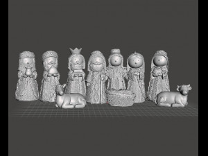 NATIVITY FULL SET 11 FIGURES MODEL CHRISTMAS ORNAMENT FAMILY 3D Принт Модель