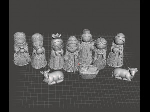 NATIVITY FULL SET 11 FIGURES MODEL CHRISTMAS ORNAMENT FAMILY 3D Принт Модель