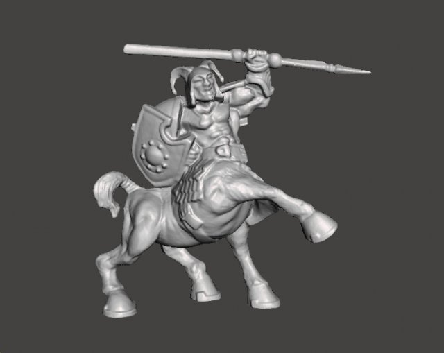 CENTAUR BARBARIAN SPEAR MINIATURE MODEL FOR FANTASY GAMES DND RPG 3D 프린트 모델 .c4d .max .obj .3ds .fbx .stl .blend 