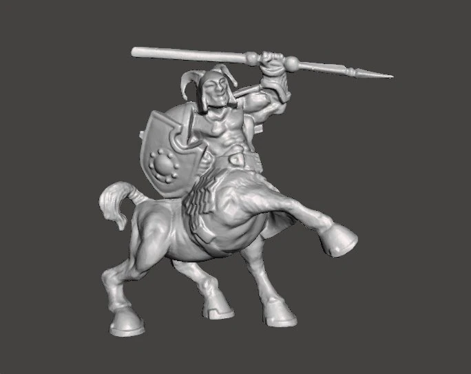 CENTAUR BARBARIAN SPEAR MINIATURE MODEL FOR FANTASY GAMES DND RPG 3D Print Model .c4d .max .obj .3ds .fbx .stl .blend 