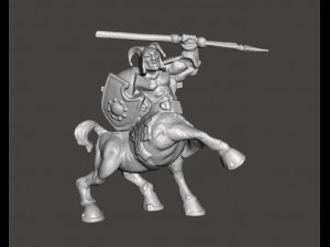 CENTAUR BARBARIAN SPEAR MINIATURE MODEL FOR FANTASY GAMES DND RPG Modèles 3D en vedette
