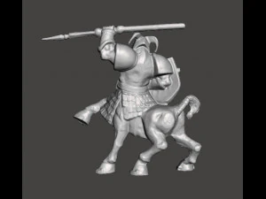 CENTAUR BARBARIAN SPEAR MINIATURE MODEL FOR FANTASY GAMES DND RPG 3D Print Model