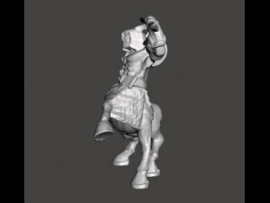 CENTAUR BARBARIAN SPEAR MINIATURE MODEL FOR FANTASY GAMES DND RPG 3D Print Model