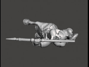 CENTAUR BARBARIAN SPEAR MINIATURE MODEL FOR FANTASY GAMES DND RPG 3D 프린트 모델