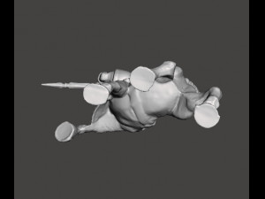 CENTAUR BARBARIAN SPEAR MINIATURE MODEL FOR FANTASY GAMES DND RPG 3D 프린트 모델