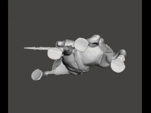 CENTAUR BARBARIAN SPEAR MINIATURE MODEL FOR FANTASY GAMES DND RPG 3D Print Model