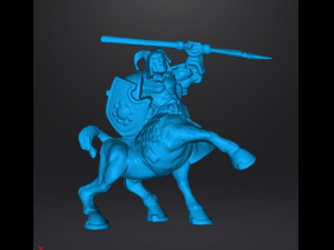 CENTAUR BARBARIAN SPEAR MINIATURE MODEL FOR FANTASY GAMES DND RPG 3D 프린트 모델