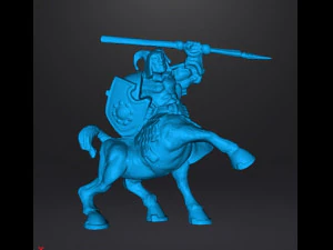 CENTAUR BARBARIAN SPEAR MINIATURE MODEL FOR FANTASY GAMES DND RPG 3D Print Model