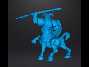 CENTAUR BARBARIAN SPEAR MINIATURE MODEL FOR FANTASY GAMES DND RPG 3D 프린트 모델