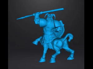 CENTAUR BARBARIAN SPEAR MINIATURE MODEL FOR FANTASY GAMES DND RPG 3D Print Model