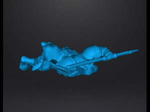 CENTAUR BARBARIAN SPEAR MINIATURE MODEL FOR FANTASY GAMES DND RPG 3D 프린트 모델