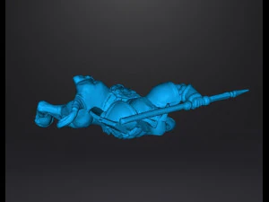 CENTAUR BARBARIAN SPEAR MINIATURE MODEL FOR FANTASY GAMES DND RPG 3D Print Model
