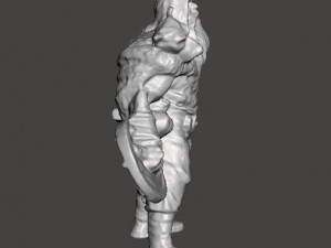 WOLF VIKING WITH AXE AND SHIELD MINIATURE MODEL FOR FANTASY GAMES DND RPG Modèles 3D en vedette