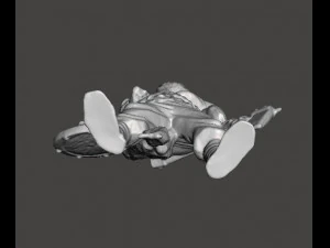 WOLF VIKING WITH AXE AND SHIELD MINIATURE MODEL FOR FANTASY GAMES DND RPG 3D Print Model