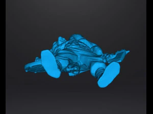 WOLF VIKING WITH AXE AND SHIELD MINIATURE MODEL FOR FANTASY GAMES DND RPG 3D Print Model