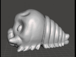 SD MOTHRA LARVA FORM 1992 PVC VINTAGE FIGURE 15 INCH CHIBI KAWAII SUPER DEFORMED 3D Print Model