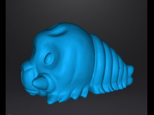 SD MOTHRA LARVA FORM 1992 PVC VINTAGE FIGURE 15 INCH CHIBI KAWAII SUPER DEFORMED 3D Print Model