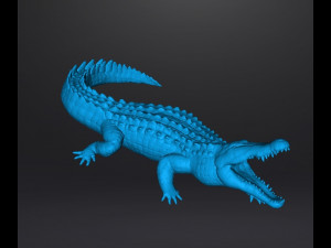 CROCODILE REALISTIC FIGURE MODEL ANIMAL CREATURE WILDLIFE DND AND RPG Modello di stampa 3D
