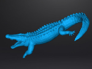 CROCODILE REALISTIC FIGURE MODEL ANIMAL CREATURE WILDLIFE DND AND RPG Modello di stampa 3D