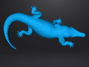 CROCODILE REALISTIC FIGURE MODEL ANIMAL CREATURE WILDLIFE DND AND RPG Modello di stampa 3D