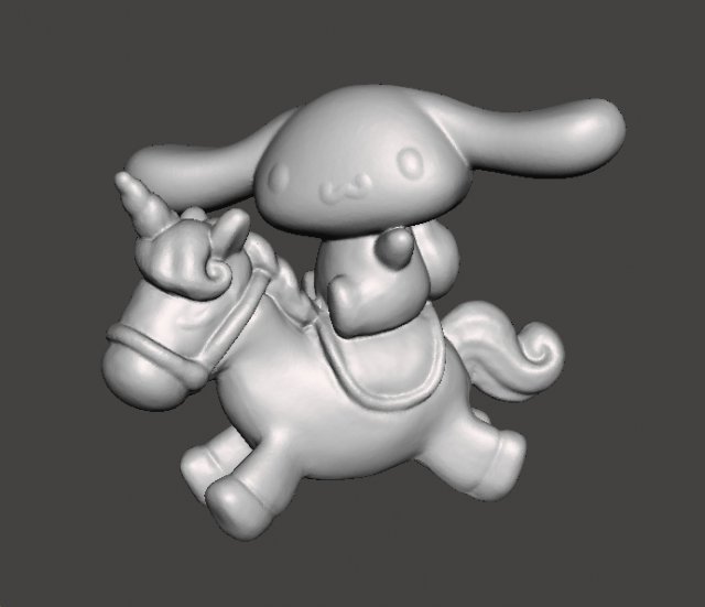 CINNAMOROLL ON UNICORN PVC FIGURE MODEL TOY GASHAPON 3D 打印模型 .c4d .max .obj .3ds .fbx .stl .blend