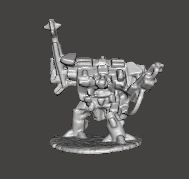 6MM SCALE HEAVY WALKER MECH MINIATURE MODEL FOR SCIFI GAMES 3D Print Model .c4d .max .obj .3ds .fbx .stl .blend 