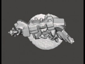 6MM SCALE HEAVY WALKER MECH MINIATURE MODEL FOR SCIFI GAMES 3D Print Model