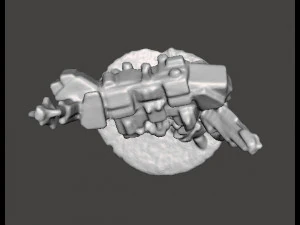 6MM SCALE HEAVY WALKER MECH MINIATURE MODEL FOR SCIFI GAMES 3D Print Model