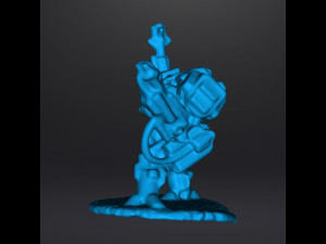 6MM SCALE HEAVY WALKER MECH MINIATURE MODEL FOR SCIFI GAMES 3D Print Model